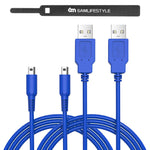2 Pack 5FT USB Charger Cable for 3DS