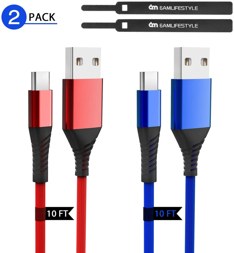 
            
                Charger l&amp;#39;image dans la galerie, 2 Pack 10FT Charger Cable for Nintendo Switch &amp;amp; Switch Lite
            
        