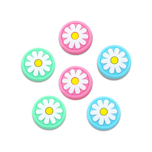 Thumb Grip Caps Compatible with Nintendo Switch & Lite 6 Pack Flower Cute Design Soft Silicone Joystick Cover