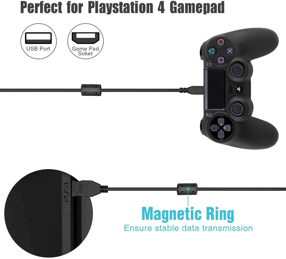 PS4 Controller Ladegerät Ladekabel 10FT Laden und Spielen extra langes Micro-USB