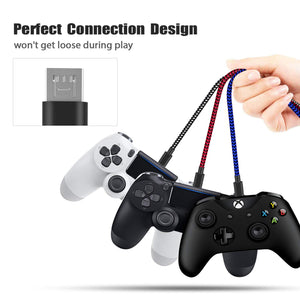 
            
                Charger l&amp;#39;image dans la galerie, [3 Pack 10FT] PS4 Controller Charger Charging Cable Nylon Braided Micro USB High Speed Data Sync Cord
            
        