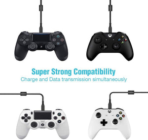 PS4 Controller Charger Charging Cable 10FT Charge and Play Extra Long Micro USB