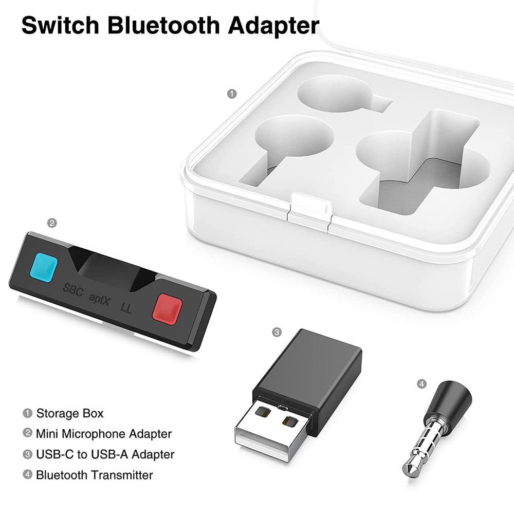 Bluetooth 5.0 Audio Transmitter Adapter with USB C and USB A Connector