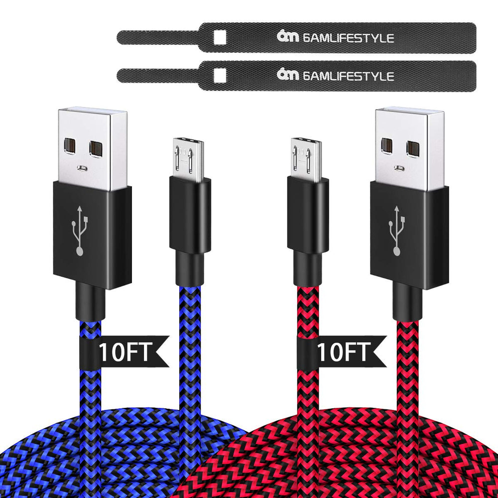 
            
                Load image into Gallery viewer, 2 Pack PS4 Controller Charger Charging Cable 10ft
            
        