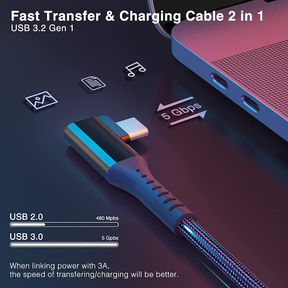 Oculus Quest 2 Link Cable, Daugee 16ft USB 3.2 Gen 1 Oculus Link Cable with Extra USB C to USB Adapter